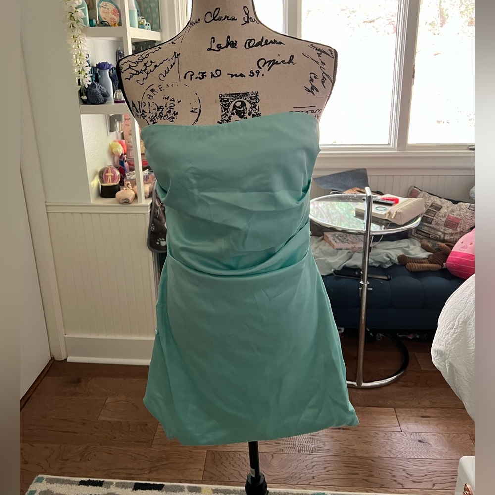 Jasmine Strapless Satin Corset Dress